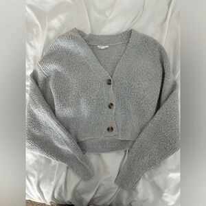 Grey Button Up Sweater